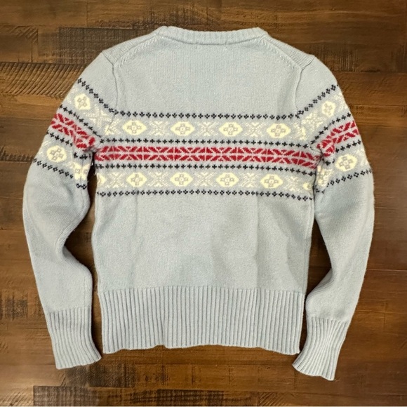 J.W. Anderson Womens Merino Wool Light Blue, Red, Navy Pullover Sweater Small - Picture 3 of 3